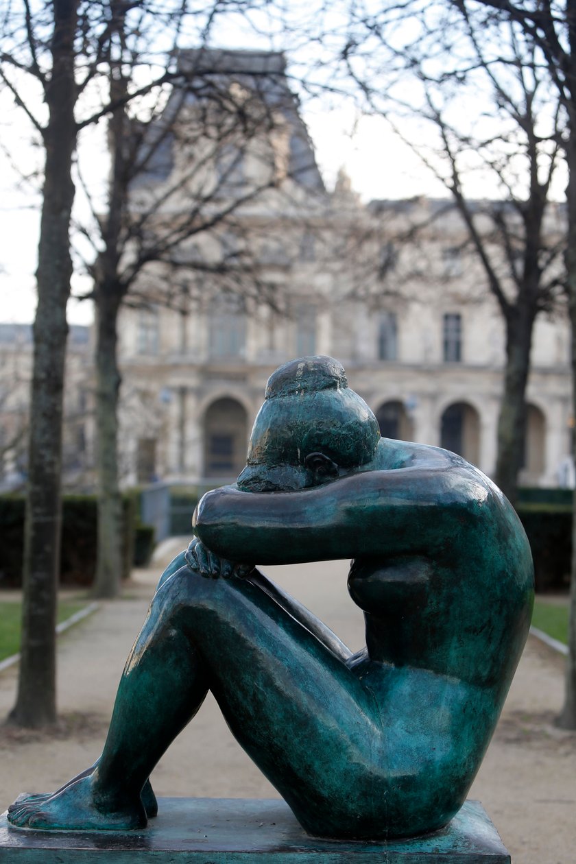 Tuilerieën tuin, Aristide Maillol, De Nacht, Parijs, Frankrijk (foto) door Aristide Maillol