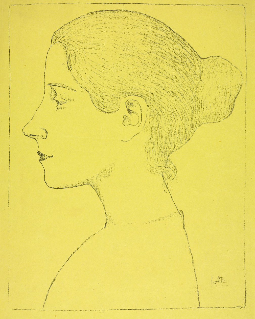 Porträt einer jungen Frau door Aristide Maillol