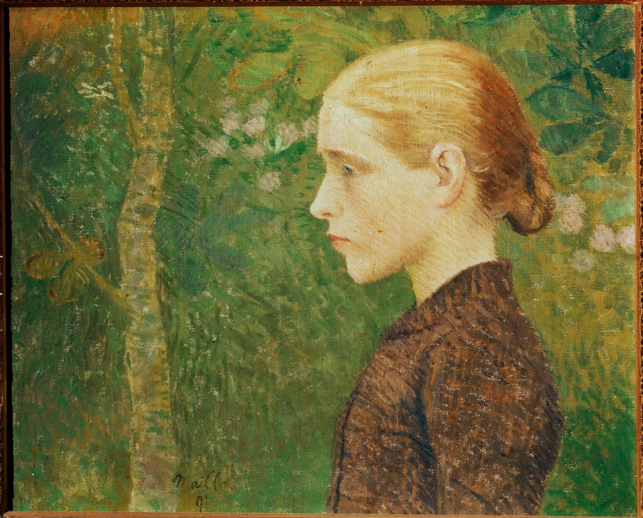 Jong boerenmeisje (schilderij op doek) door Aristide Maillol