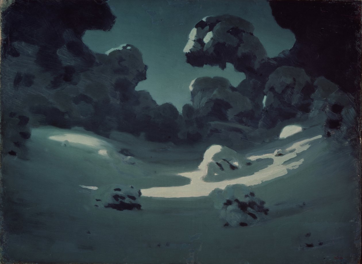 Maanlichtvlekken in het bos. Winter, 1898-1908 door Arkhip Ivanovich Kuindzhi