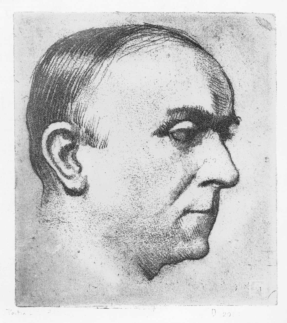 Portret van Edmond Glesener door Armand Rassenfosse