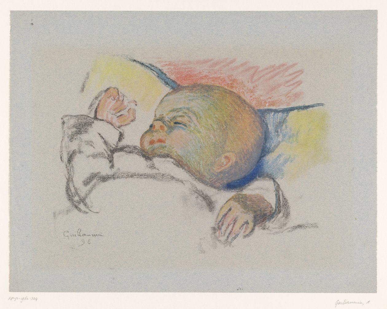 Slapende baby door Armand Guillaumin