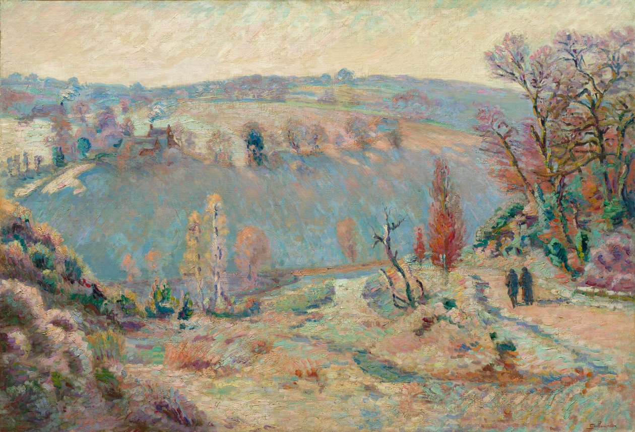 Vallei van de Sédelle bij Pont Charraud: Witte Vorst door Armand Guillaumin