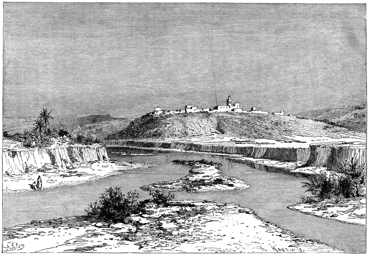 De Mejerda bij Slugia, boven Mejez-el-Bad, ca. 1890 door Armand Kohl