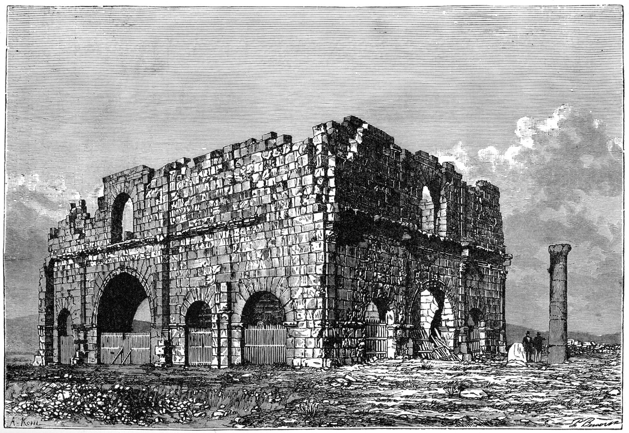 De ruïnes van het Praetorium, Lambaesis, Algerije, ca. 1890 door Armand Kohl