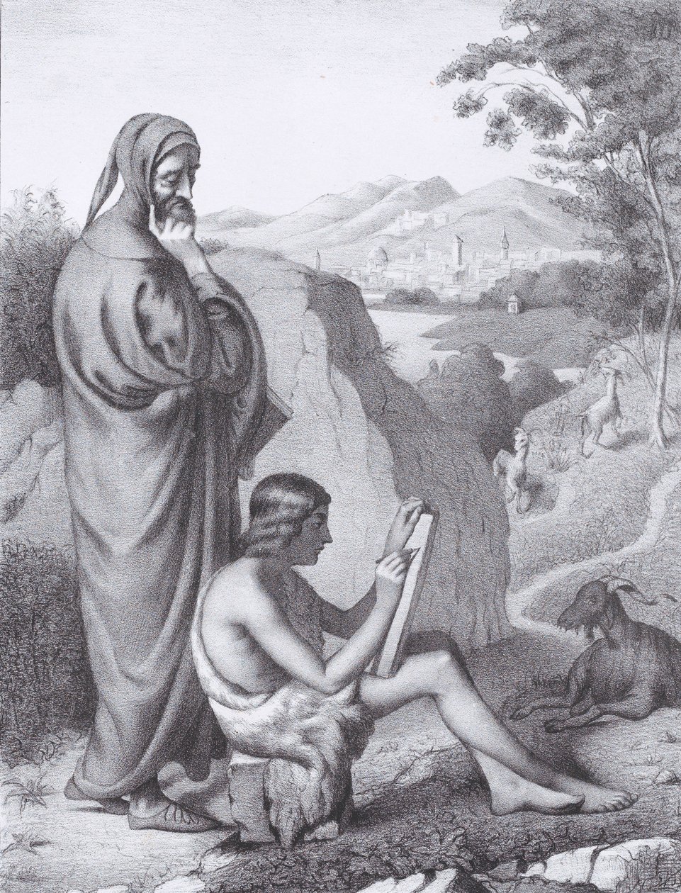 Giotto en Cimabue, uit L
