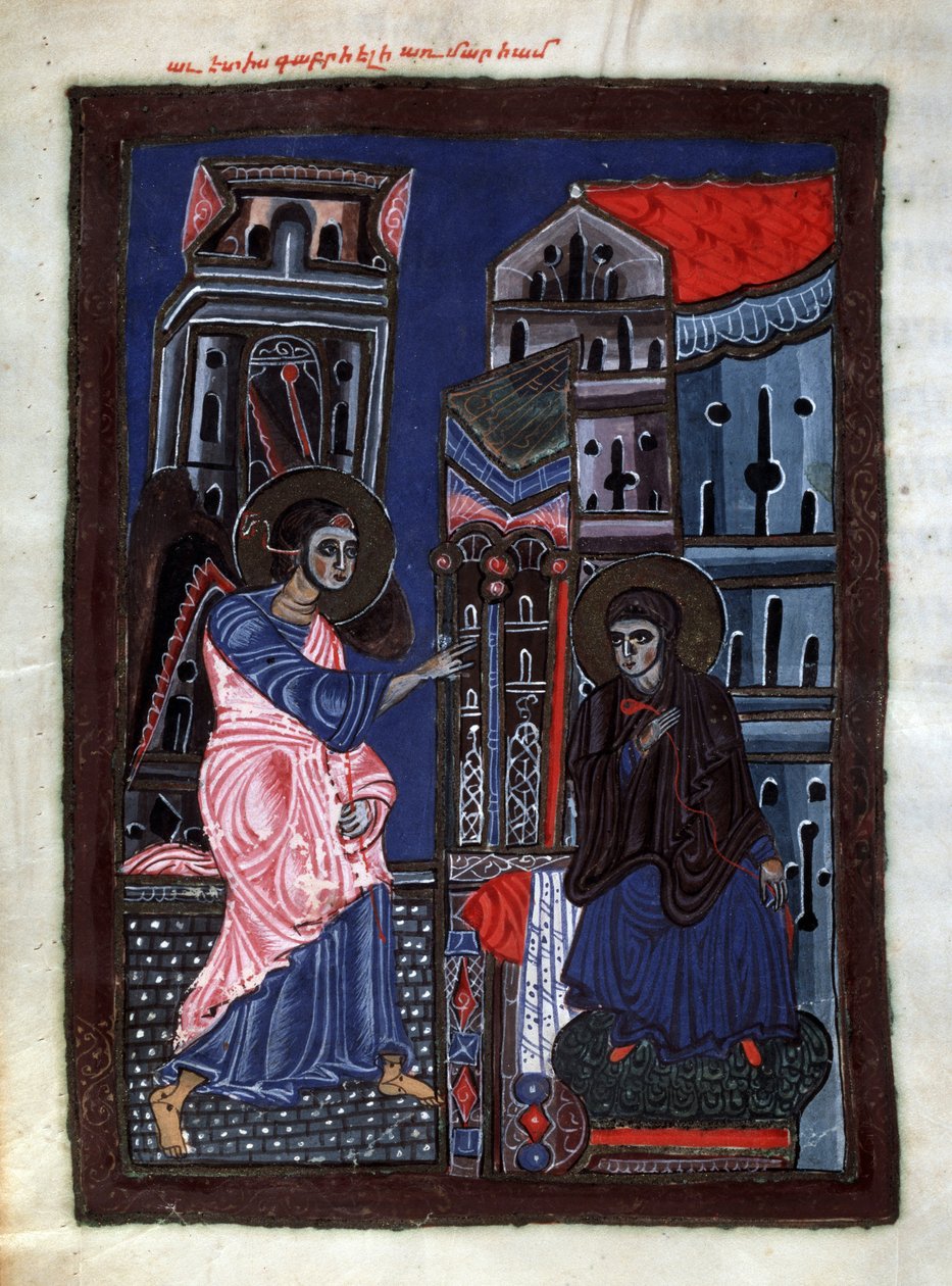 De Annunciatie (detail) door Armenian School