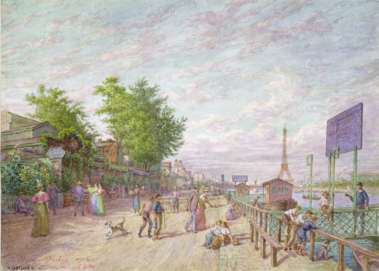 Quai du Point du Jour, Boulogne Billancourt, 1897 door Arnaud Durbec
