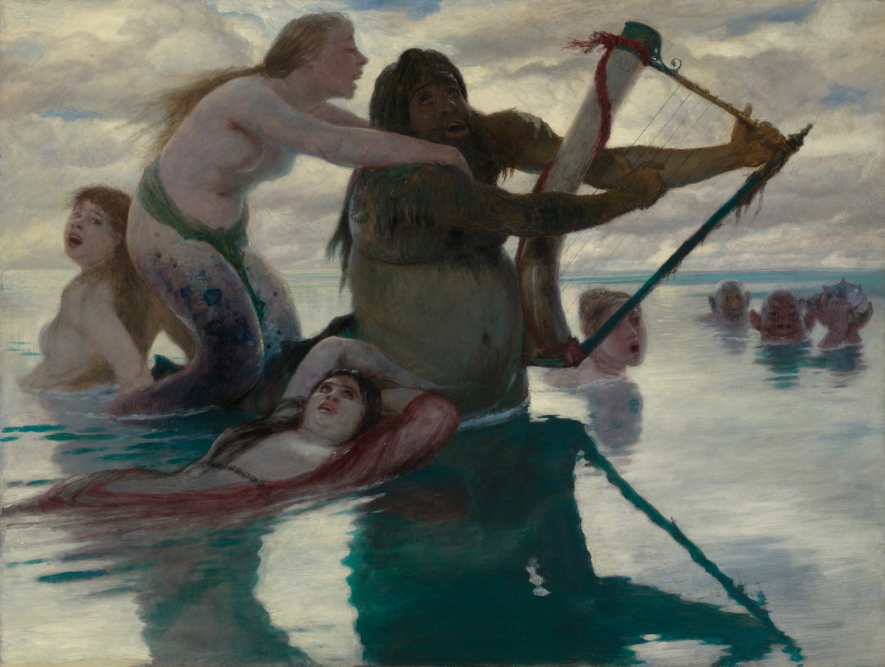 In de zee door Arnold Böcklin