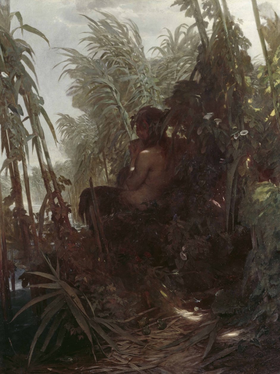 Pan in het riet door Arnold Böcklin