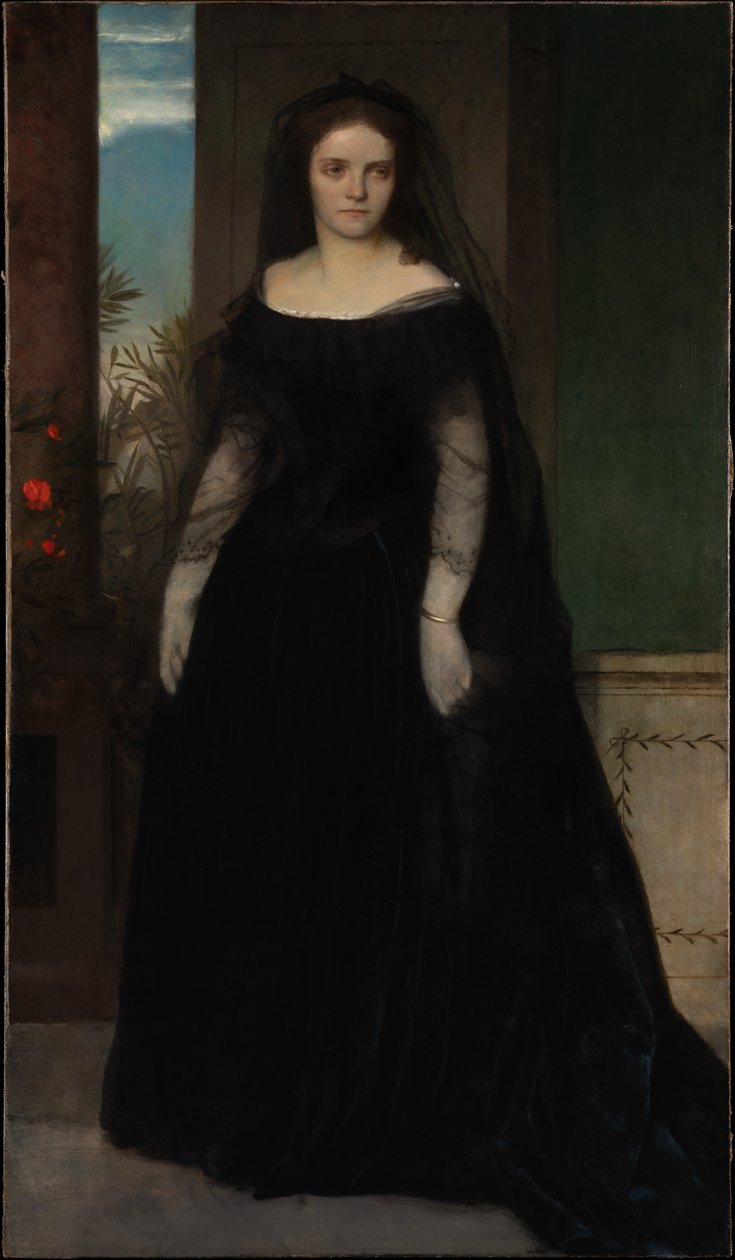 Portret van de actrice Fanny Janauschek door Arnold Böcklin