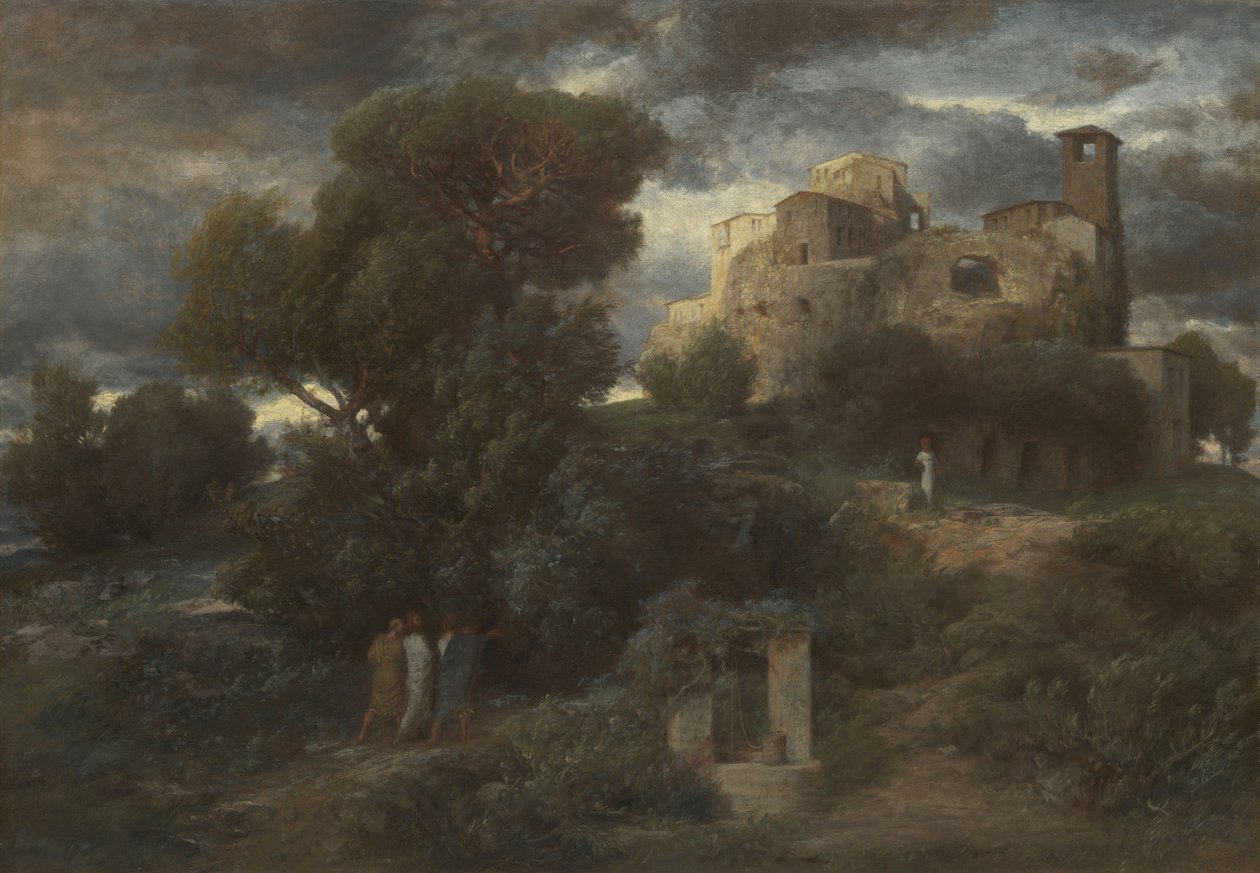 Weg naar Emmaüs door Arnold Böcklin