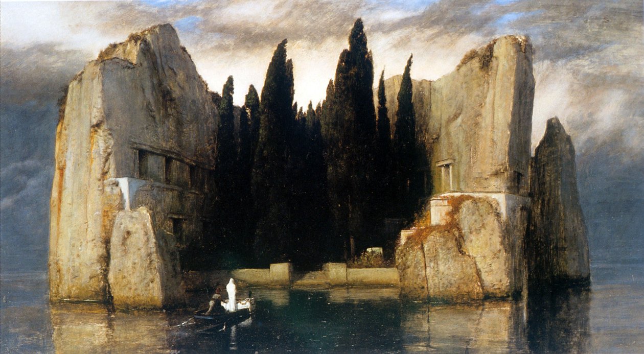 Duits: Die Toteninsel Eiland van de Doden door Arnold Böcklin