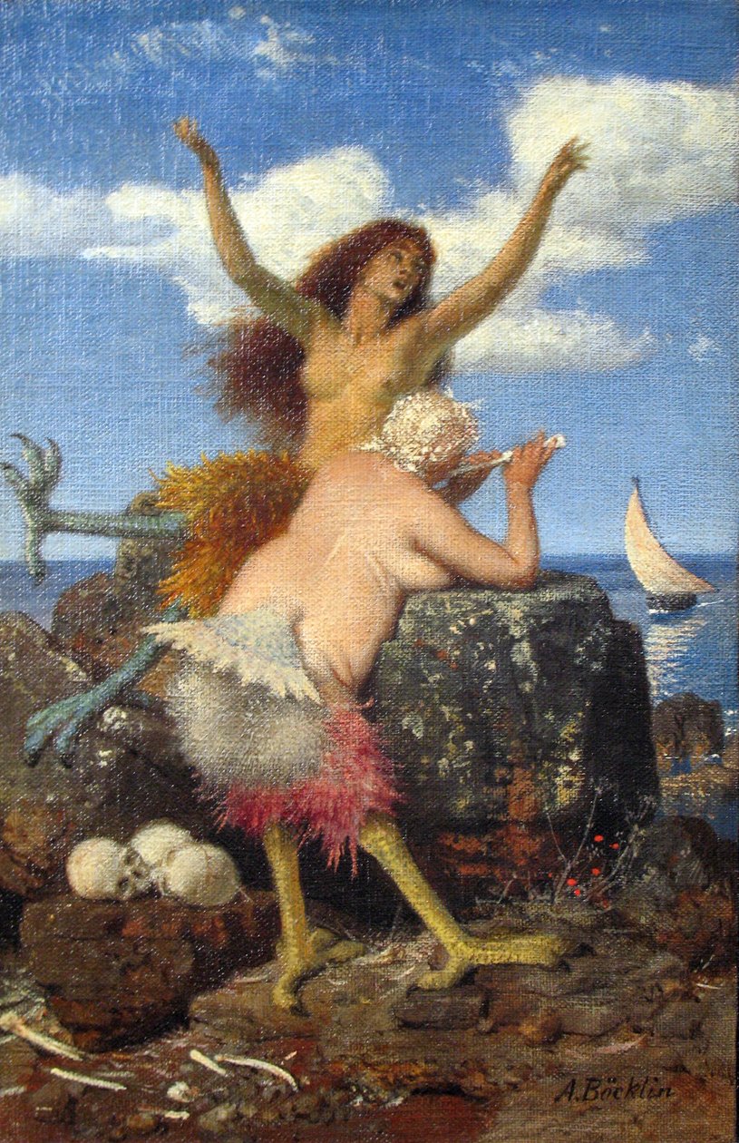 Duits:  Sirenen Sirenen door Arnold Böcklin