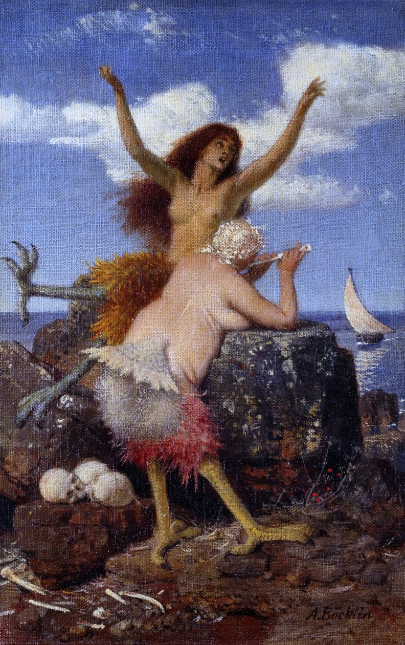 Duits:  Sirenen Sirenen door Arnold Böcklin