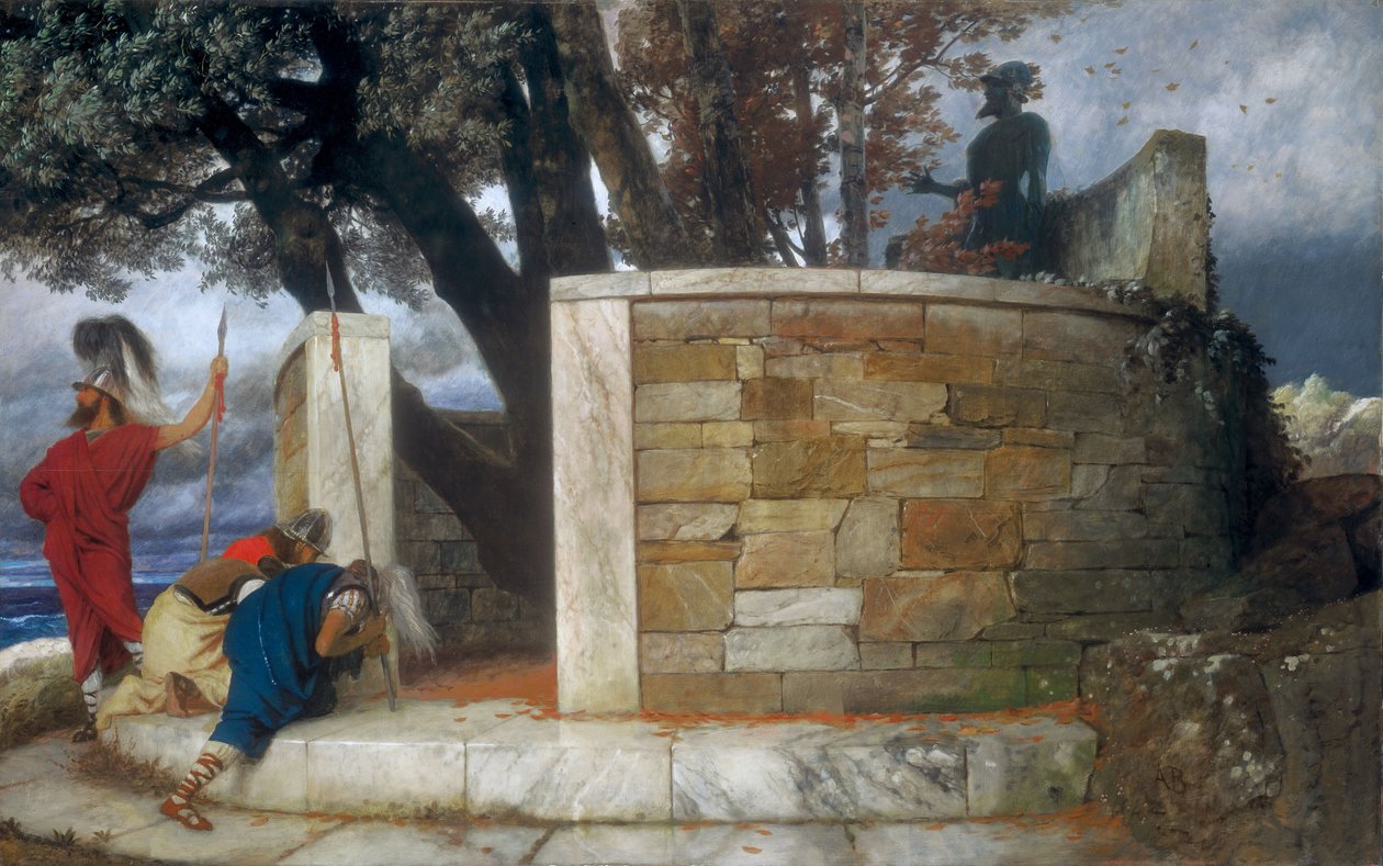 Het heiligdom van Hercules door Arnold Böcklin