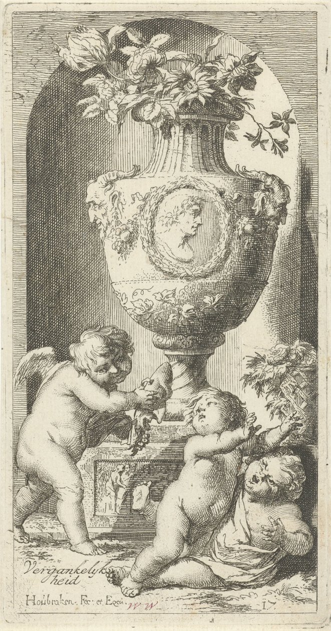 Allegorie van Vergankelijkheid door Arnold Houbraken