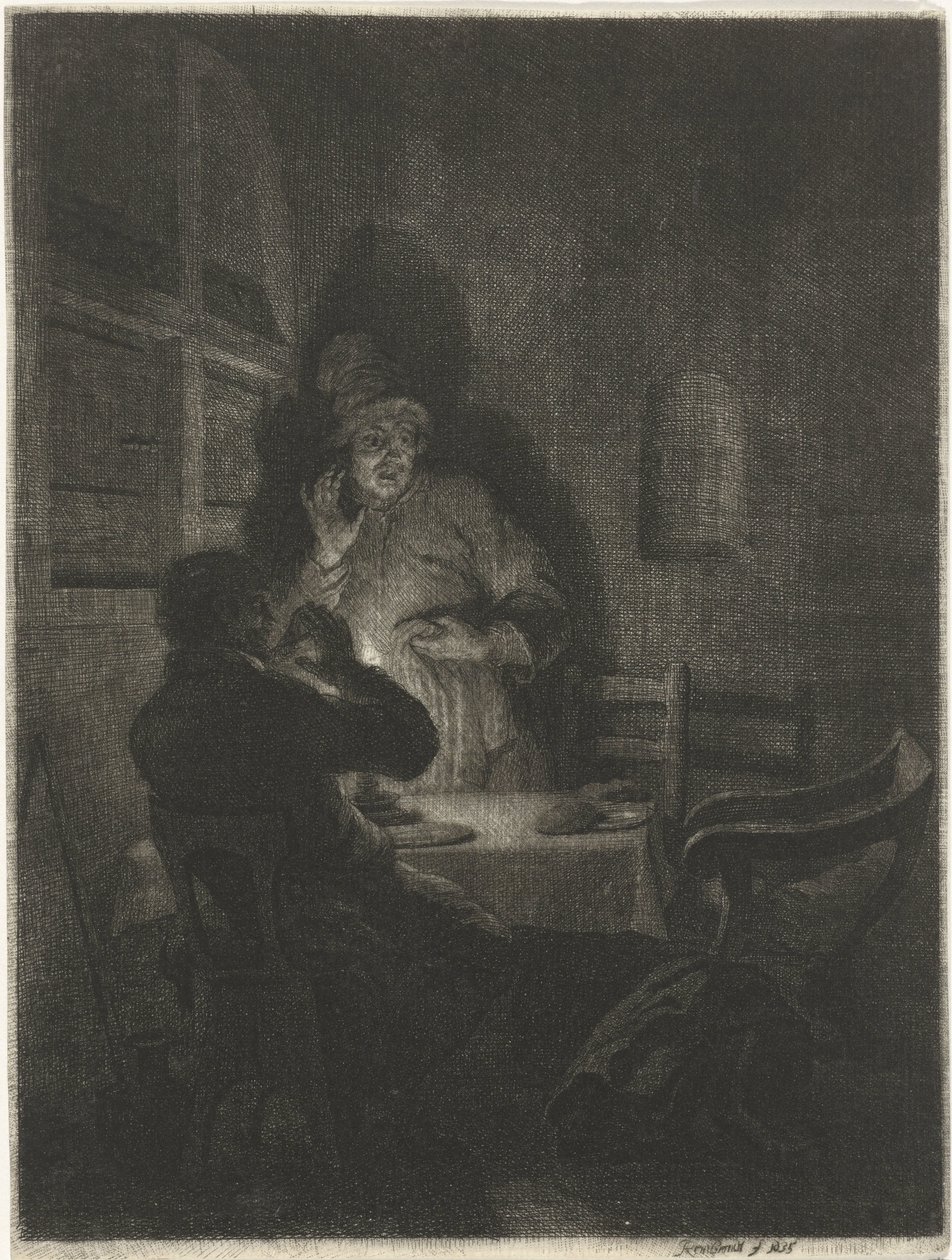 Maaltijd in Emmaüs door Arnold Houbraken