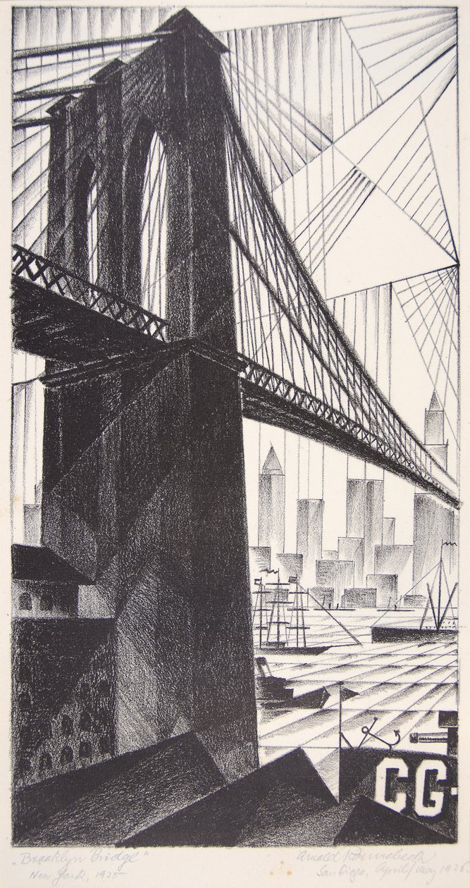 Brooklyn Bridge door Arnold Ronnebeck