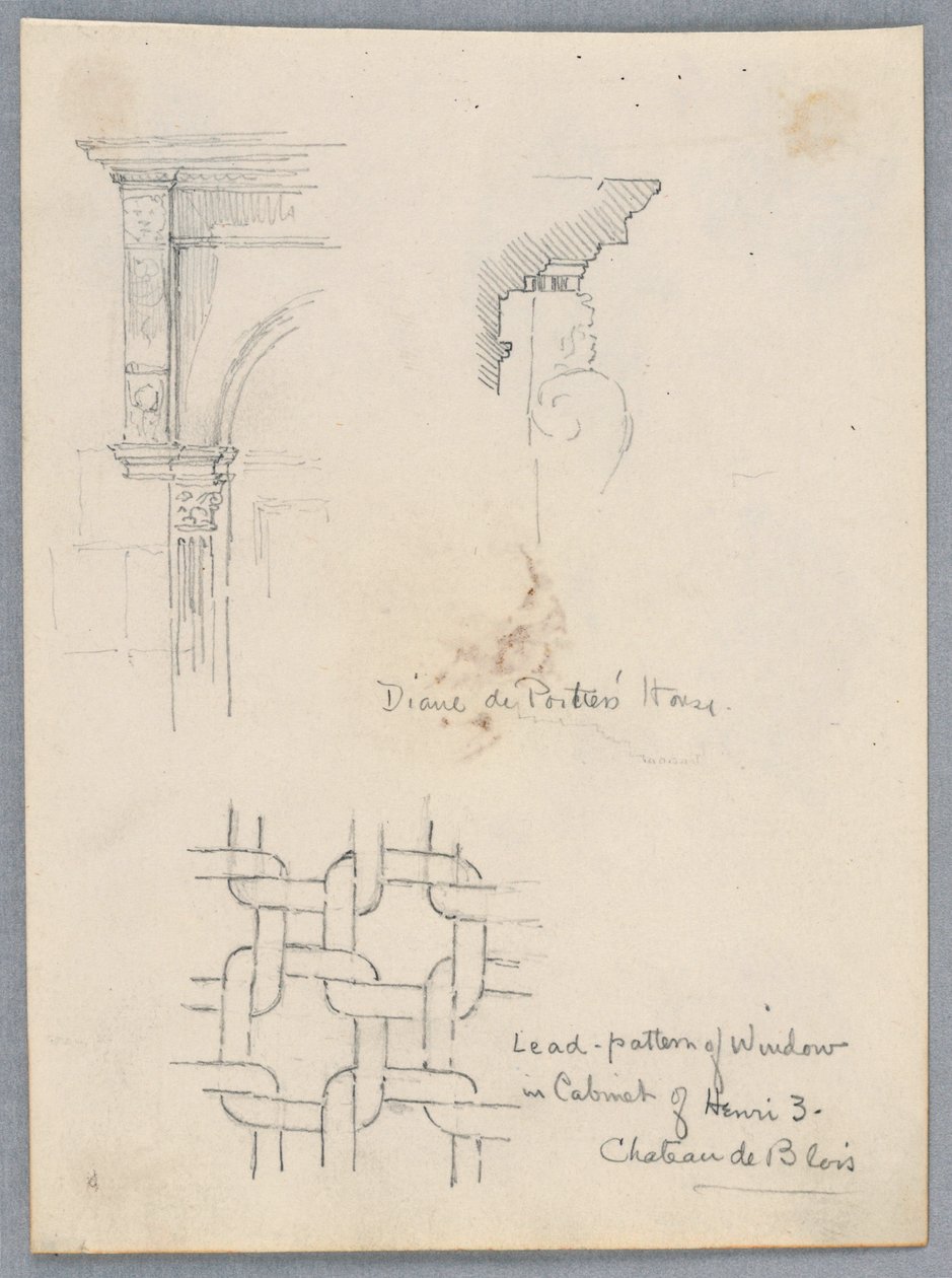 Architectonische details van het huis van Diane de Poitiers door Arnold William Brunner