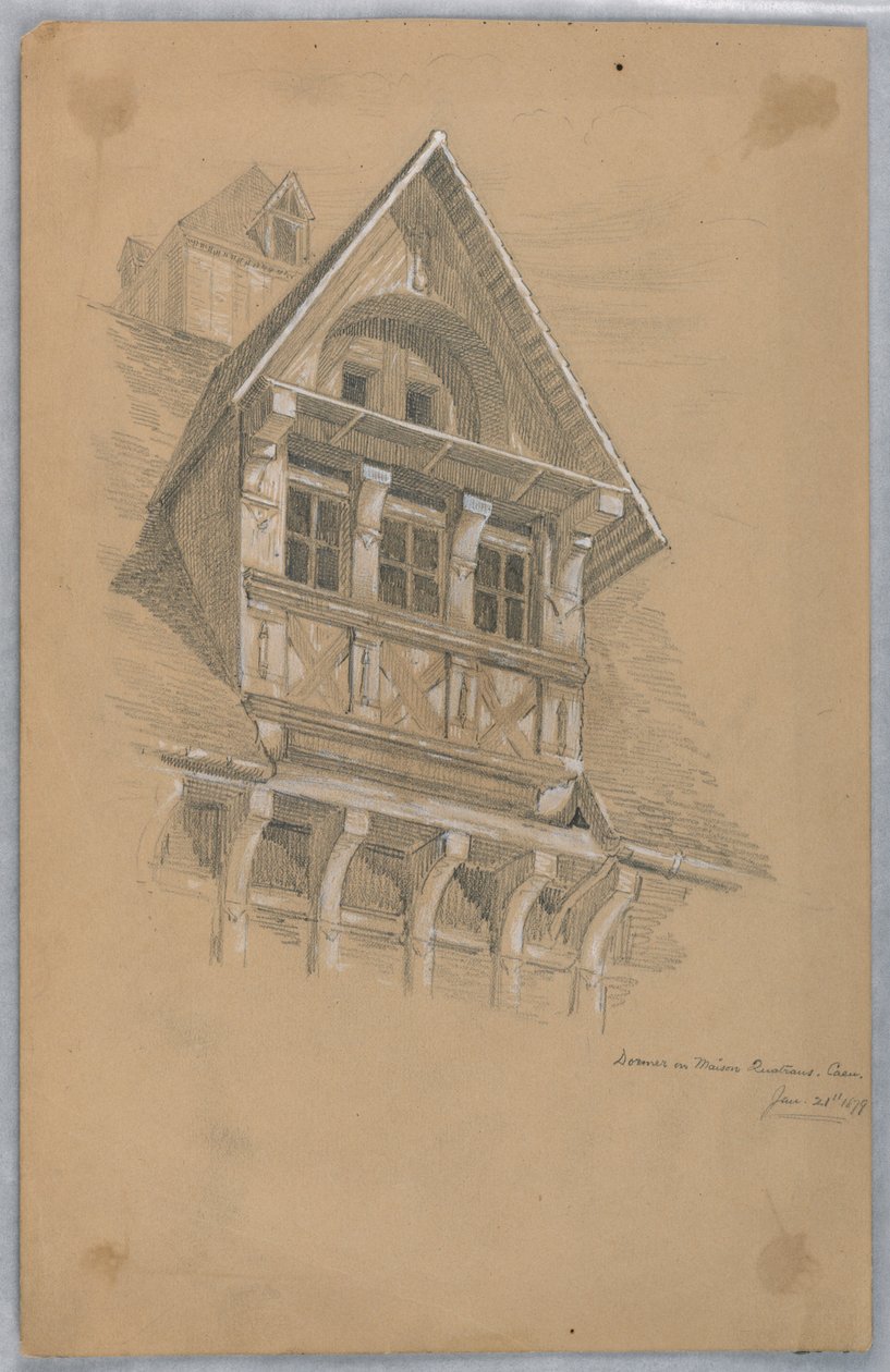 Dakkapel op Maison des Quatrans, Caen door Arnold William Brunner