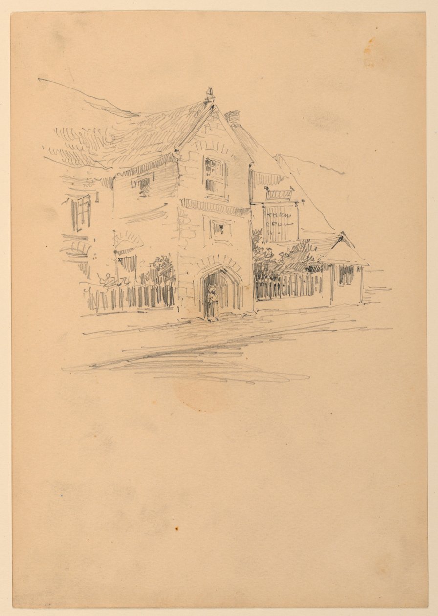 Huis aan een straat door Arnold William Brunner