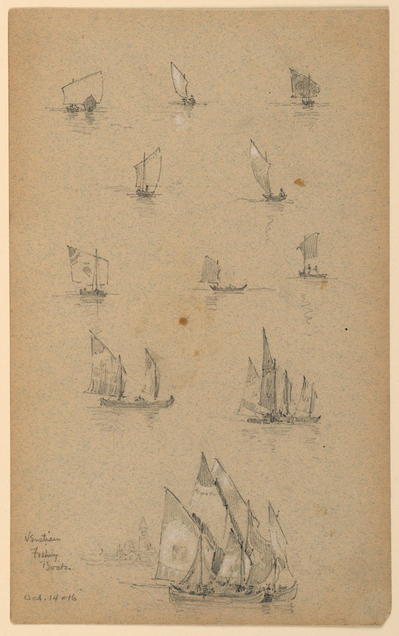 Venetiaanse Vissersboten door Arnold William Brunner