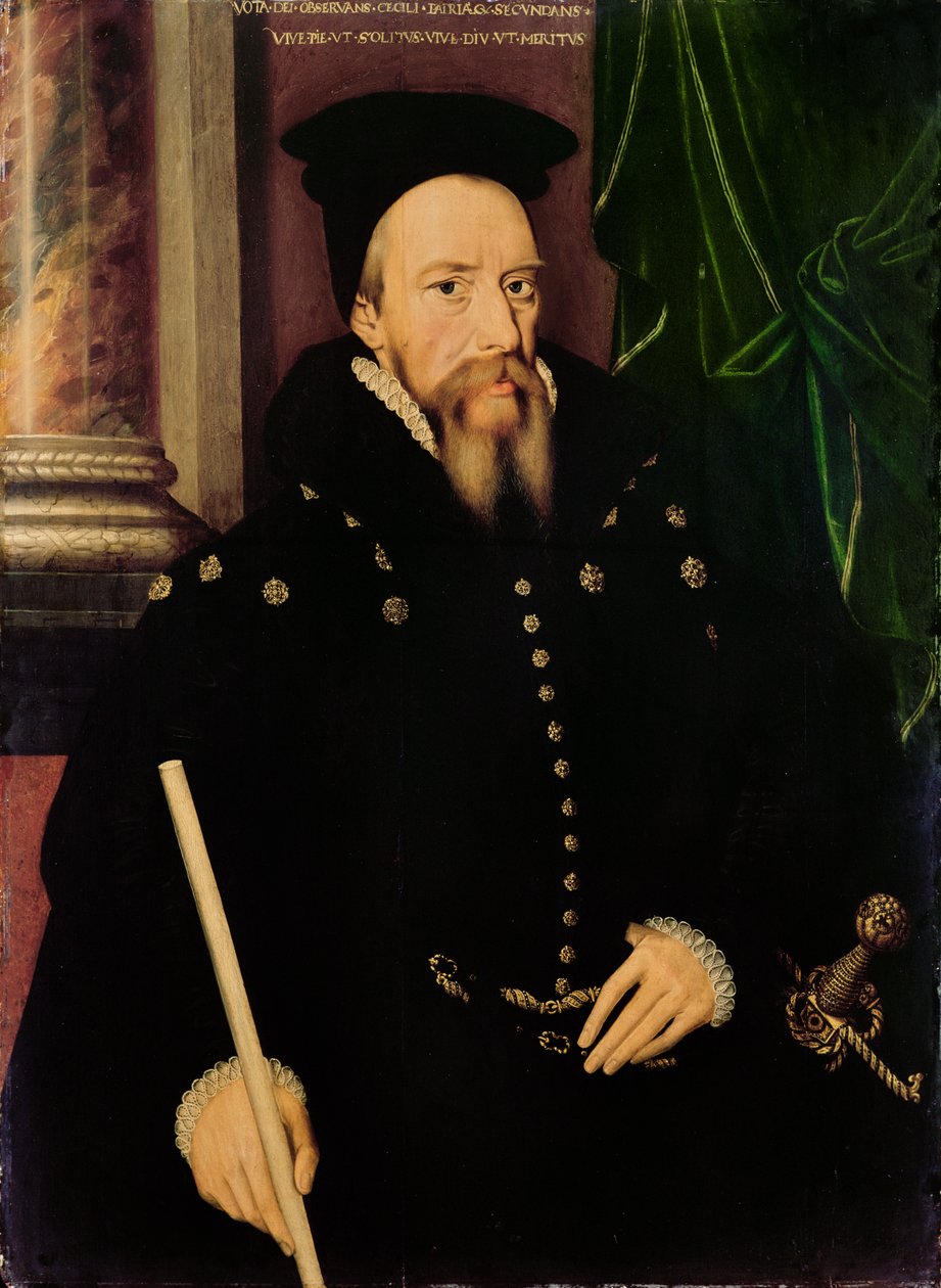 Portret van William Cecil, 1e Baron Burghley (1520-98) Lord High Treasurer door Arnold von Brounckhorst