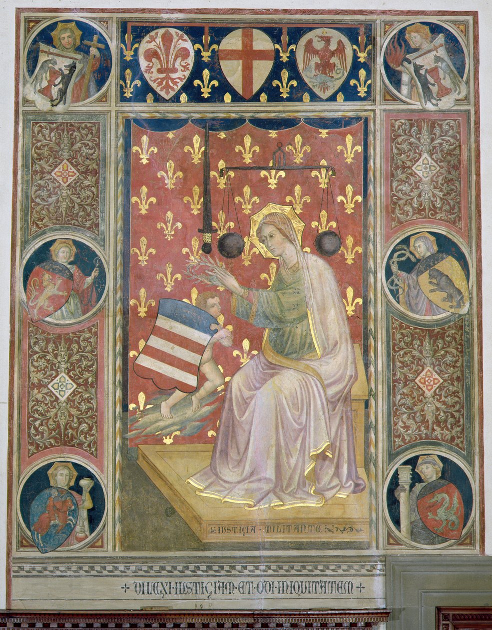 Strijdende Gerechtigheid, uit de Salone del Consiglio door Arrigo di Niccolo