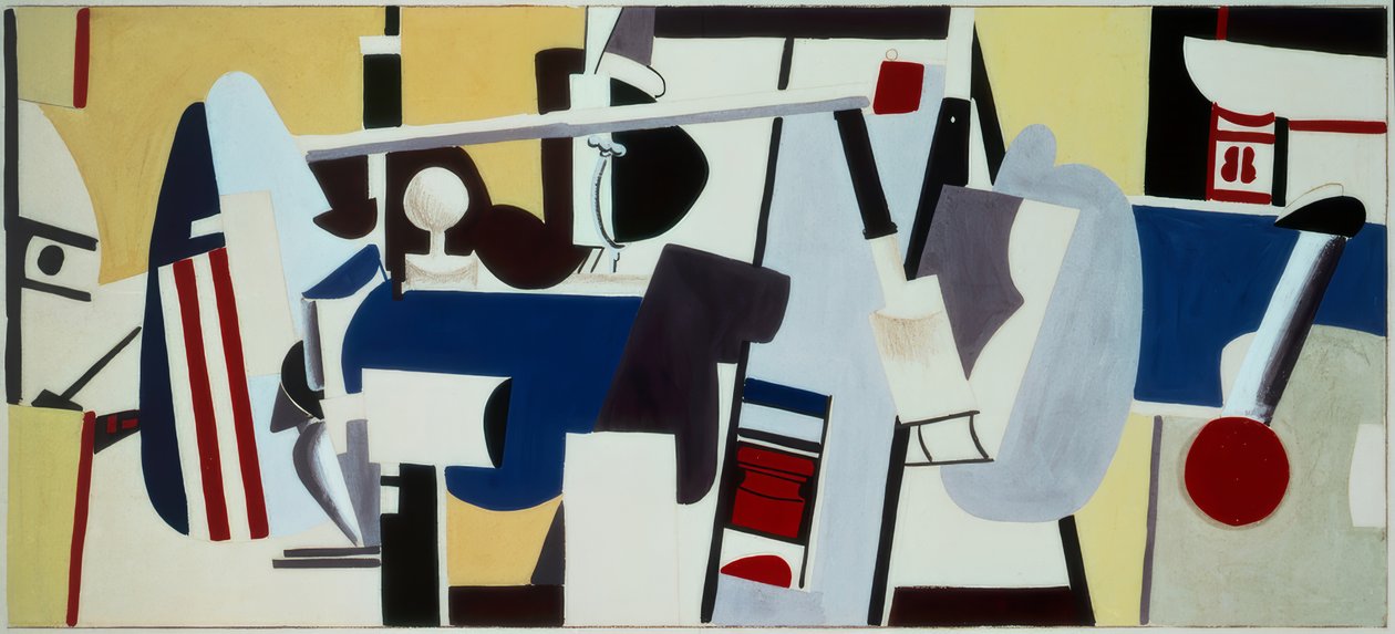 Studie voor muurschildering voor Administratiegebouw, Newark Airport, New Jersey door Arshile Gorky