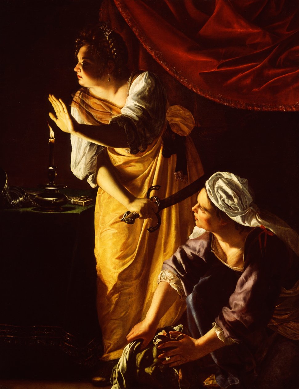 Judith en haar dienstmaagd met het hoofd van Holofernes door Artemisia Gentileschi
