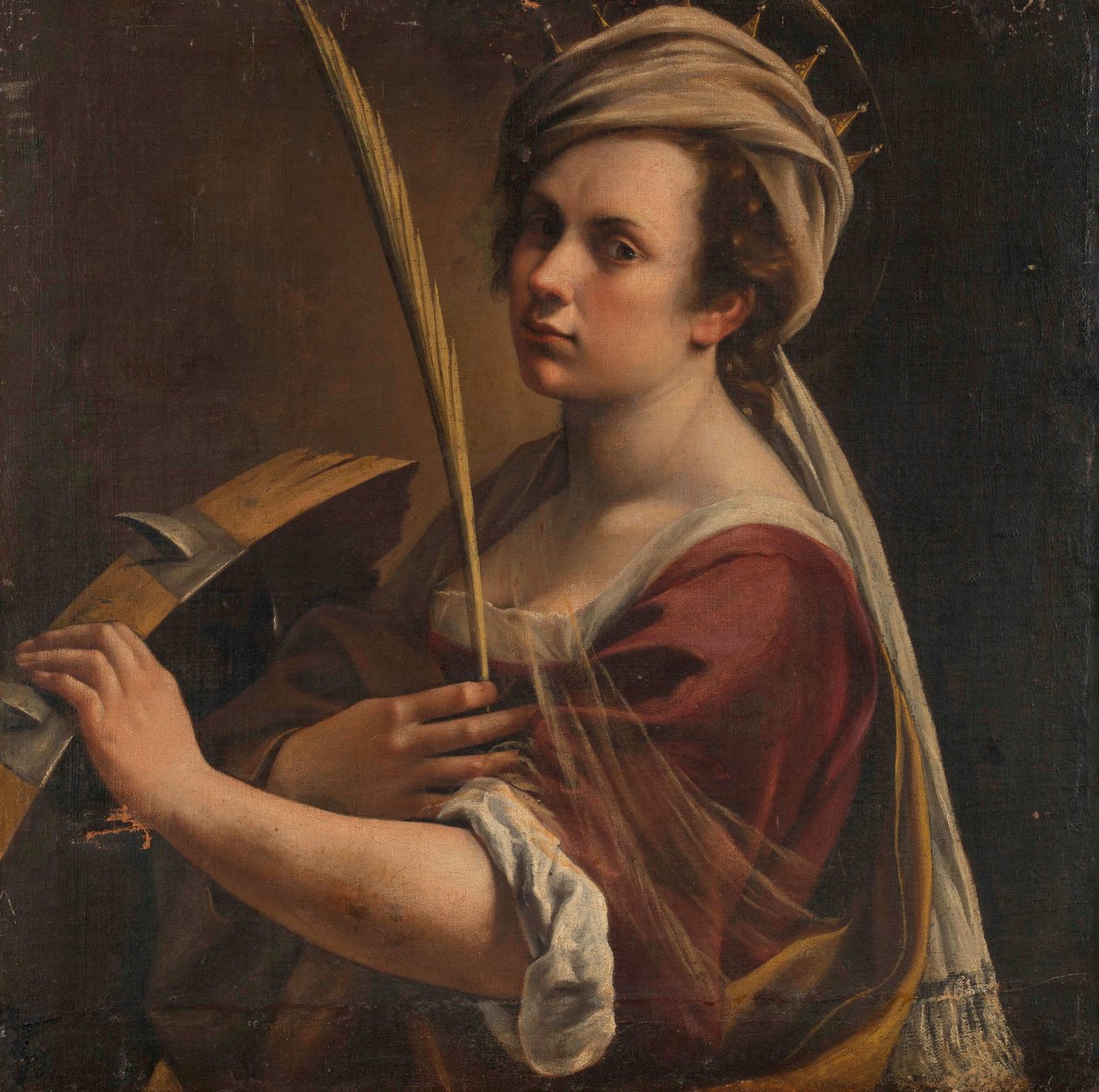 Zelfportret als de heilige Catharina van Alexandrië door Artemisia Gentileschi