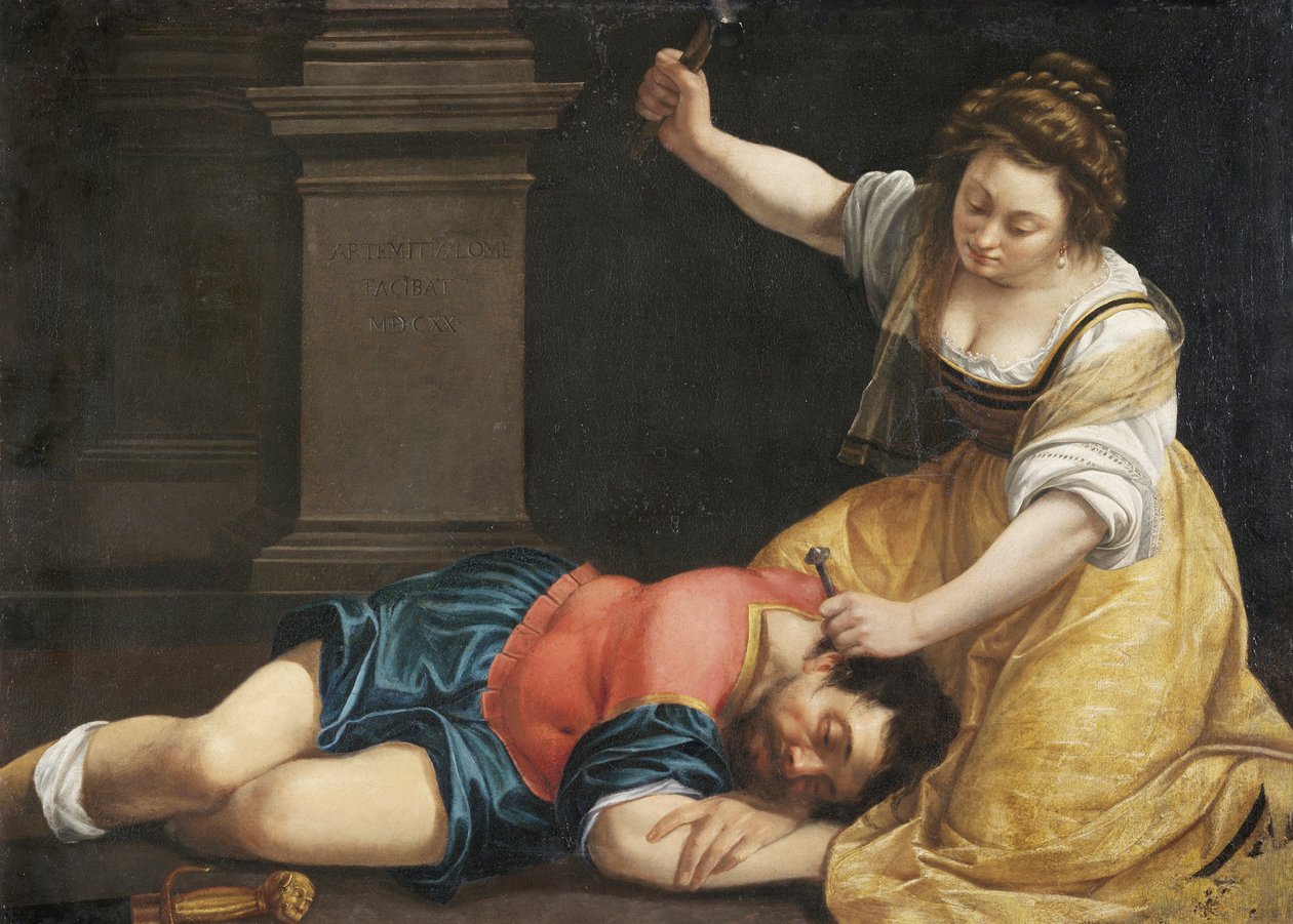 Jaël en Sisera door Artemisia Gentileschi