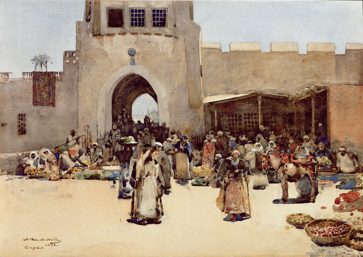 De noordelijke poort, Bagdad door Arthur Melville