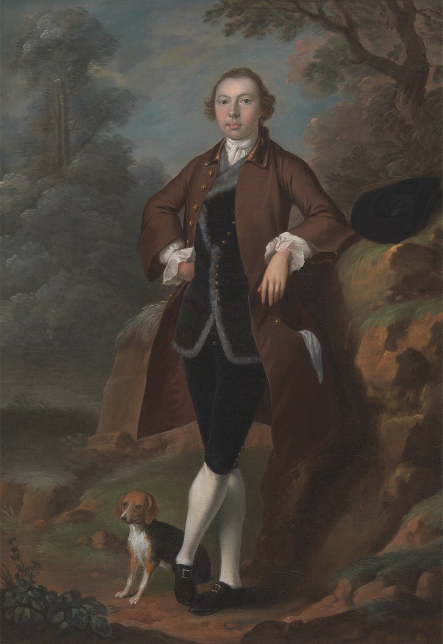 William Farington van Shawe Hall, Lancashire door Arthur Devis