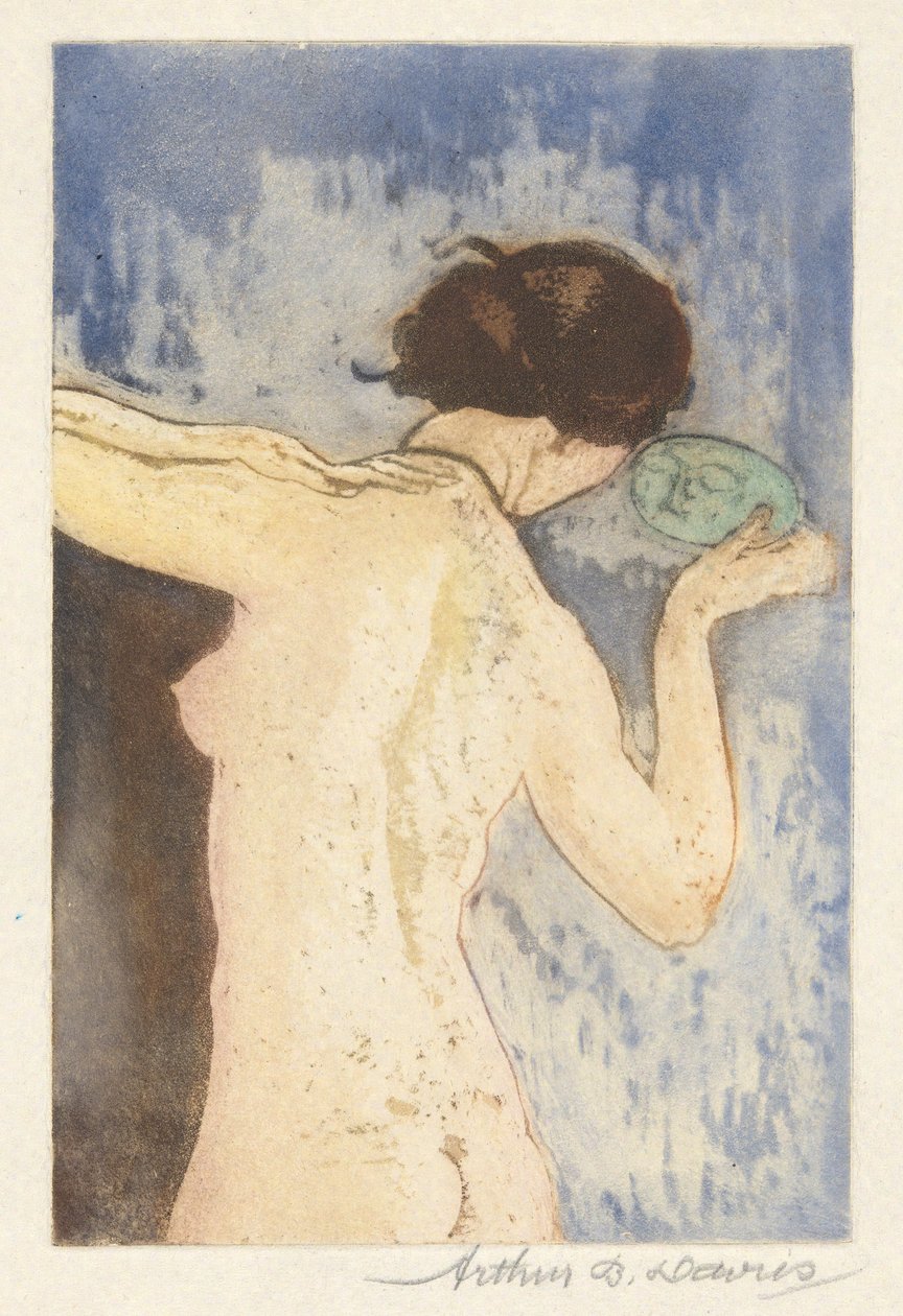 Antieke spiegel door Arthur B. Davies