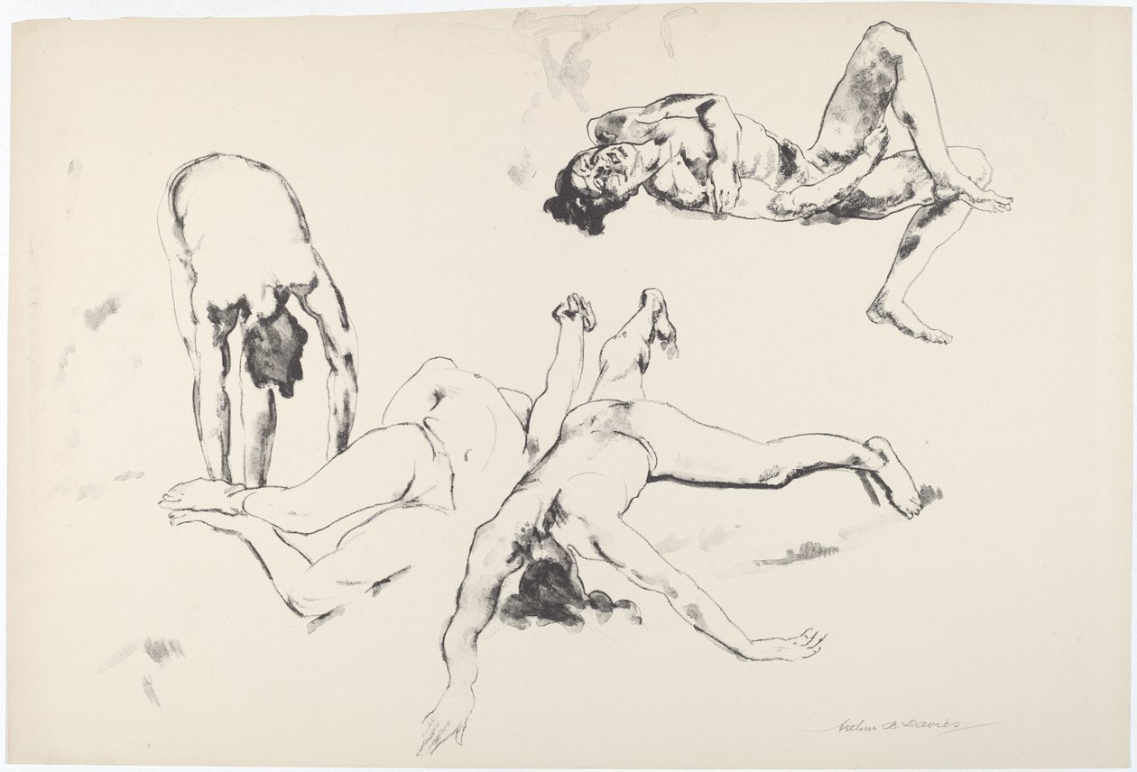 Mannen in Agonie door Arthur B. Davies
