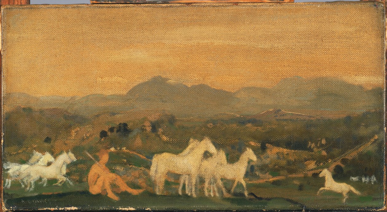 Paarden van Attica door Arthur Bowen Davies