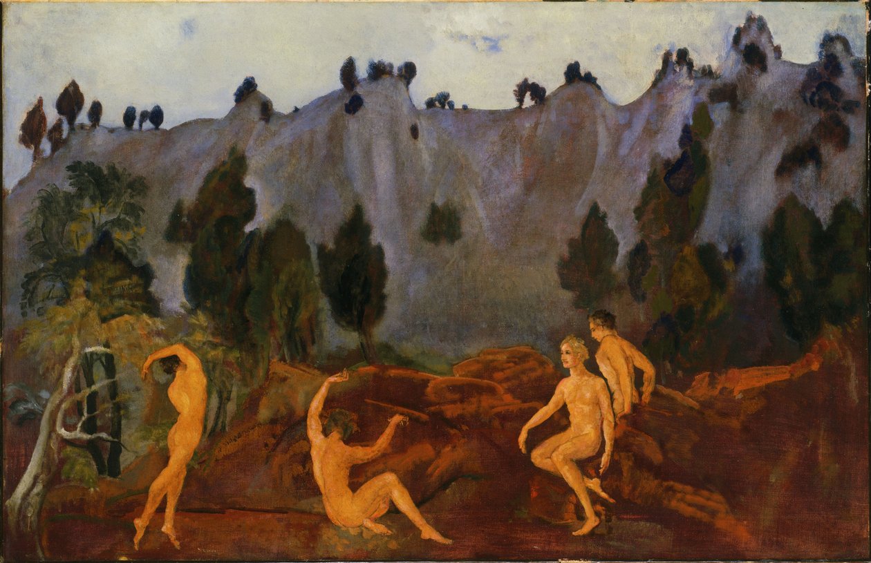 De Aarzeling van Orestes door Arthur Bowen Davies