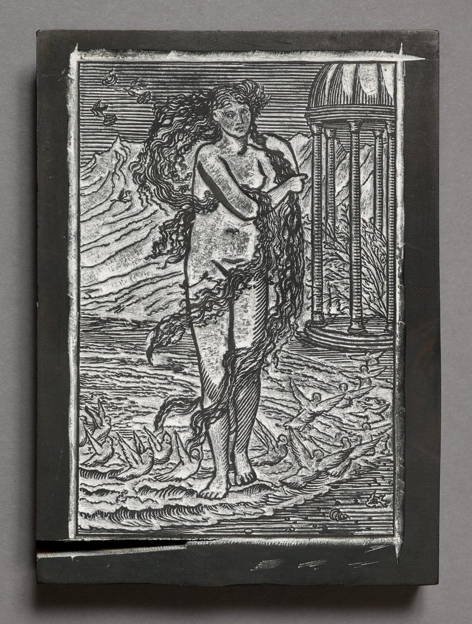 Het Verhaal van Cupido en Psyche - Venus, naar Edward Coley Burne-Jones (gegraveerd houten blok) door Arthur Burgess
