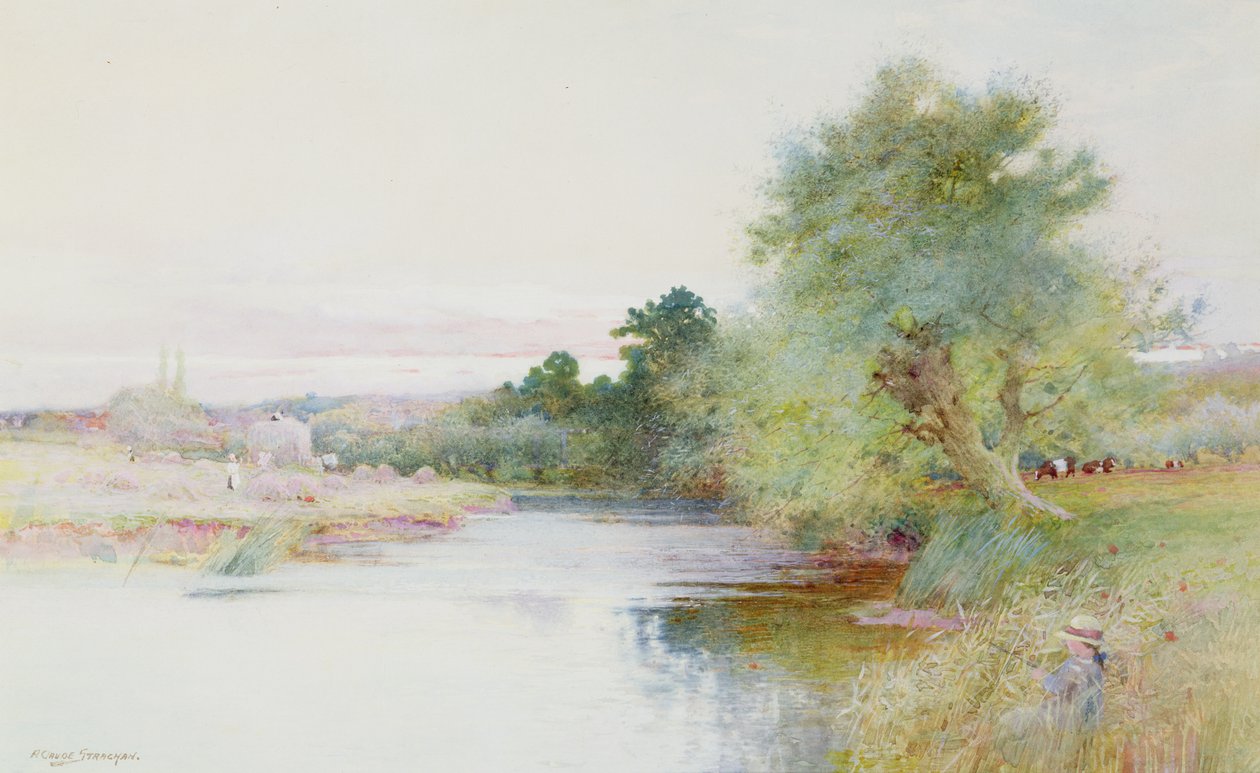 Hooien bij Marlow door Arthur Claude Strachan