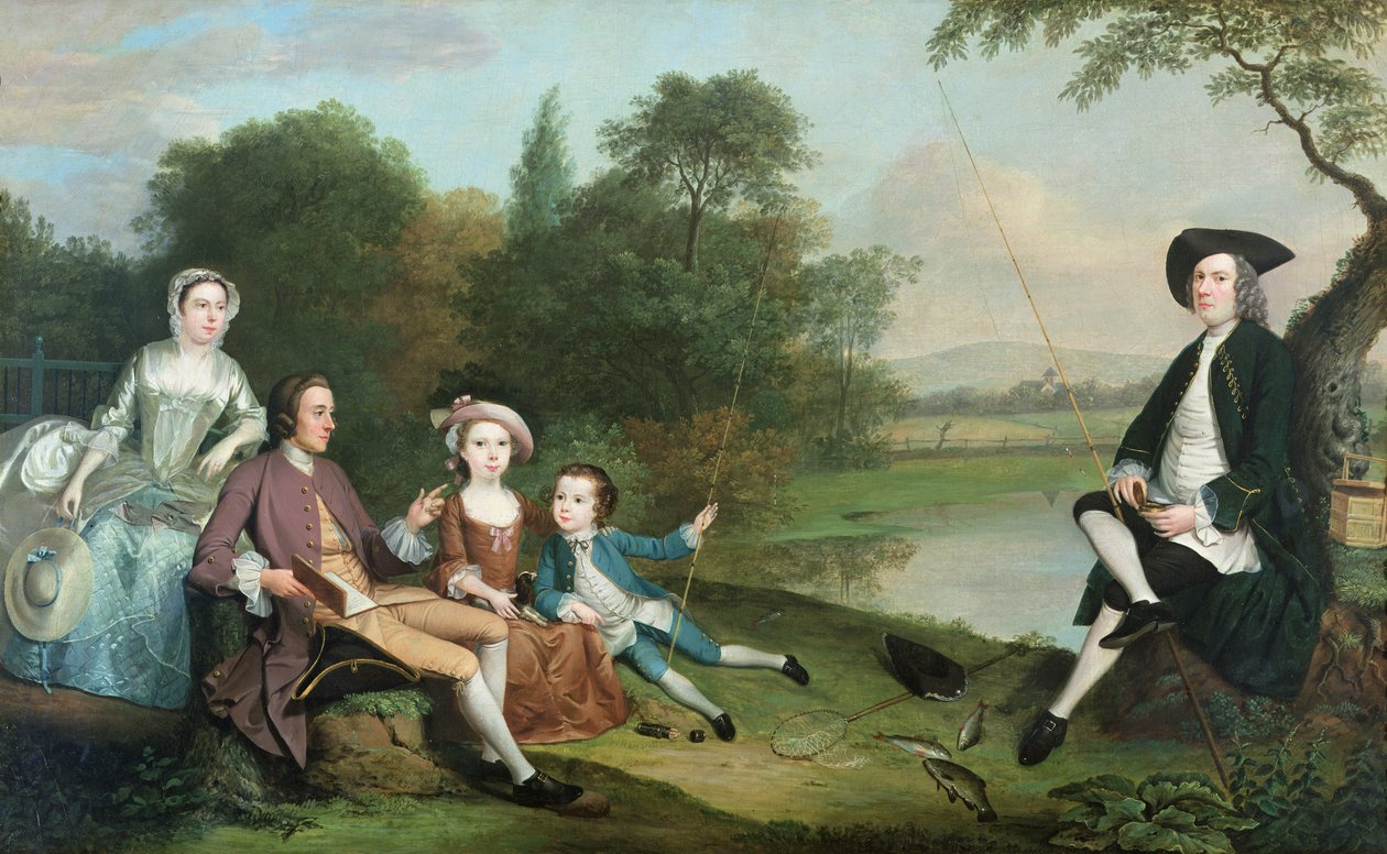 Een familie van vissers door Arthur Devis