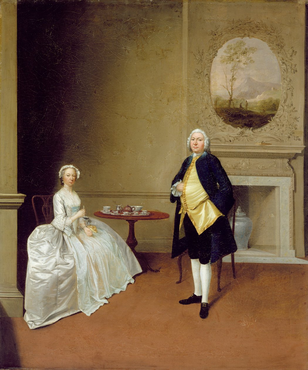 De Heer en Mevrouw Hill, c.1750-51 door Arthur Devis