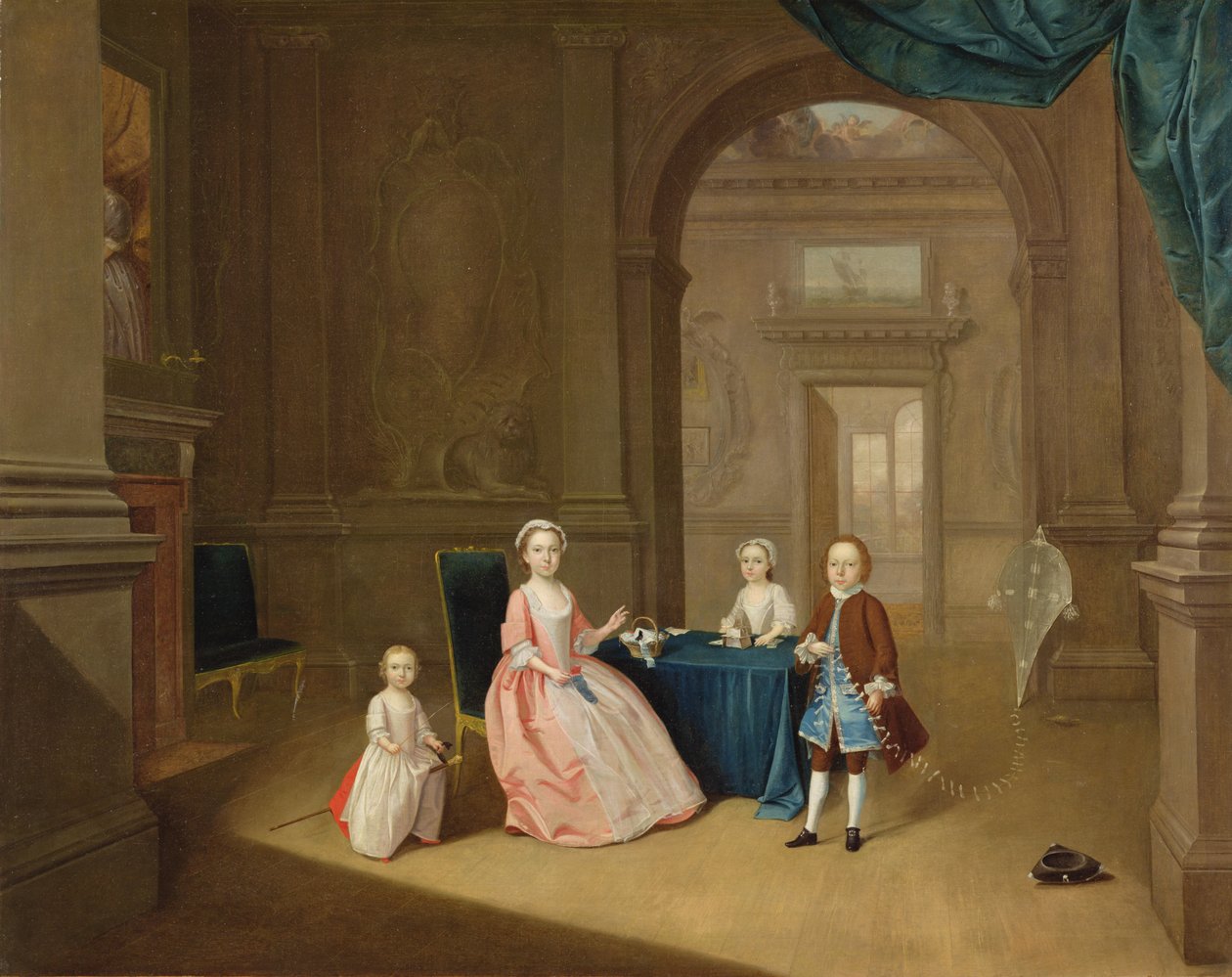 Portret van een Groep Kinderen, c.1743 door Arthur Devis