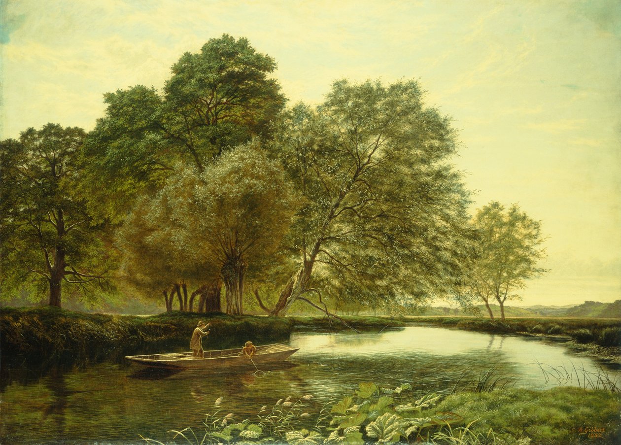 Vissen op een zomerse middag door Arthur Gilbert