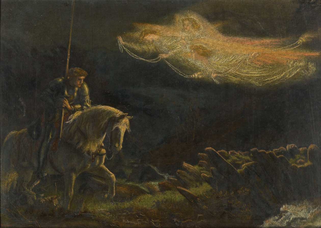 Sir Galahad. De zoektocht naar de Heilige Graal door Arthur Hughes