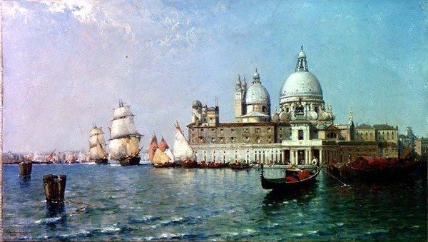 Venetië: Vloed door Arthur Joseph Meadows