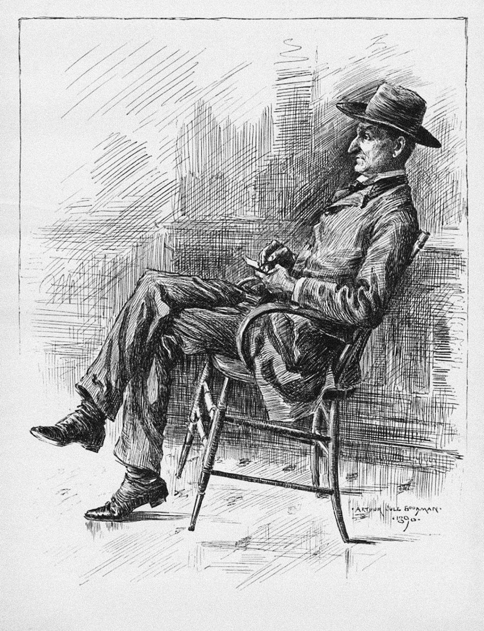 Portret van Benjamin Peter Old Hutch Hutchinson door Arthur Jule Goodman