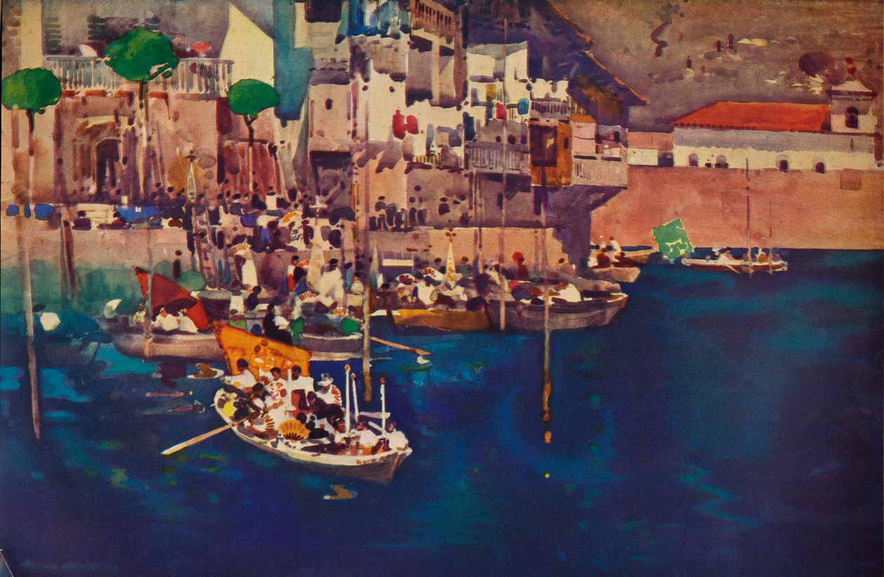 Een mediterrane haven, 1892 1935 door Arthur Melville