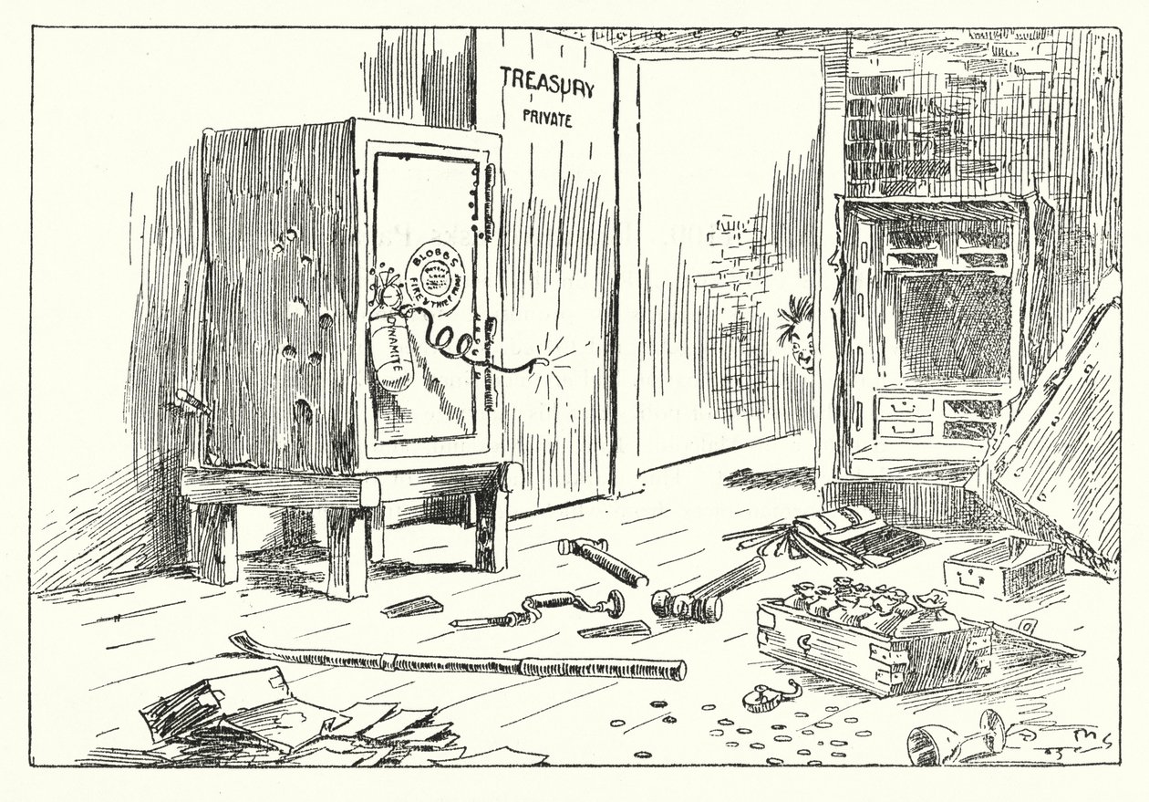 AD 1100, Een koninklijke inbreker (litho) door Arthur Moreland
